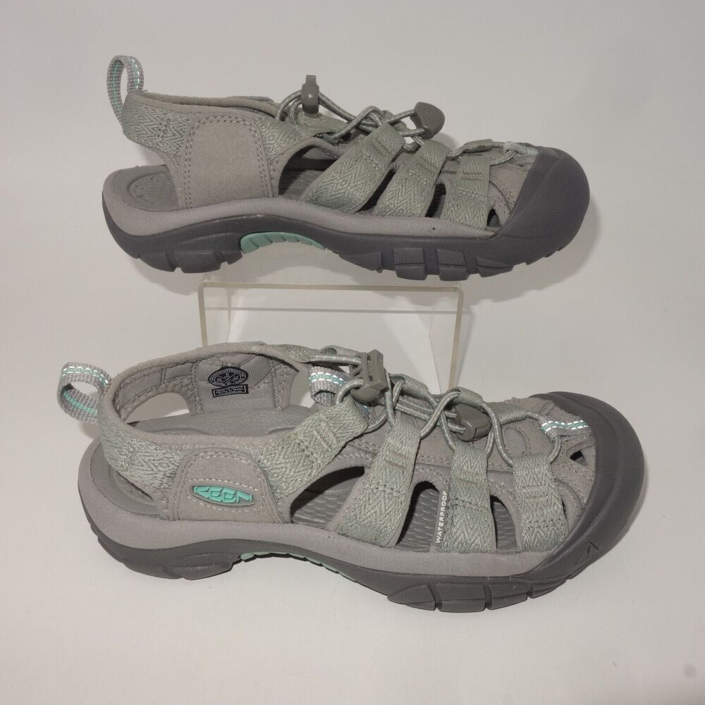 NEW KEEN Newport H2O Closed Toe Water Sandals Grey Ocean Wave Women's 5